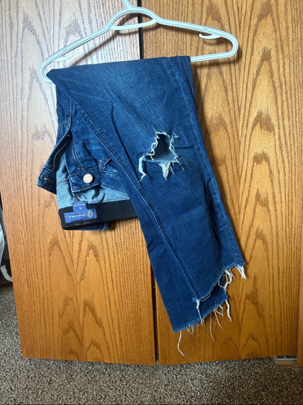 Democracy Distressed Dark Blue Skinny Jeans